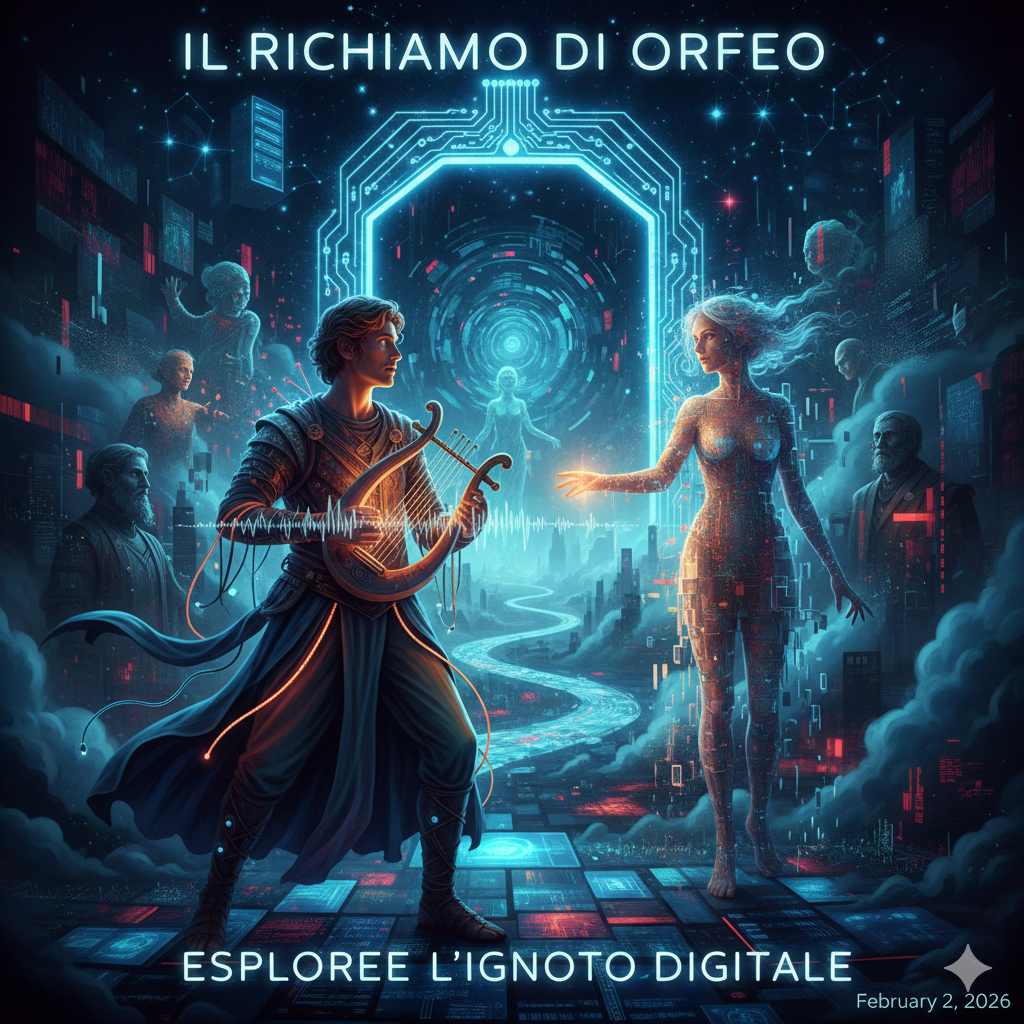 RE-FRAME: "Il Richiamo di Orfeo: Esplorare l'Ignoto Digitale"